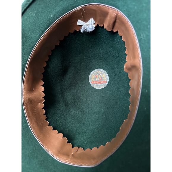 Vintage R. Haslinger Austria Tyrolean Wool Hat Green